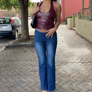 SHEIN Blue Flare Jeans